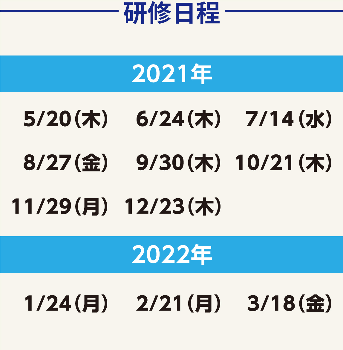 研修日程